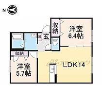 奈良県生駒郡斑鳩町東福寺1丁目（賃貸アパート2LDK・1階・57.07㎡） その2