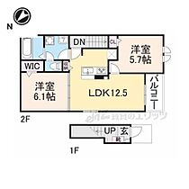 フォレ・リヴェールII 201 ｜ 奈良県大和郡山市新町（賃貸アパート2LDK・2階・56.44㎡） その2