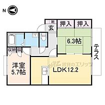 シャルマンカマダ 101 ｜ 奈良県香芝市鎌田（賃貸アパート2LDK・1階・57.42㎡） その2