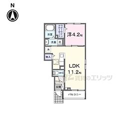 エレガンス　ハーモニー 1階1LDKの間取り