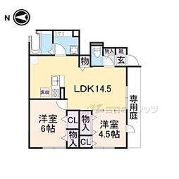 オートルフォワ・パレ 1階2LDKの間取り