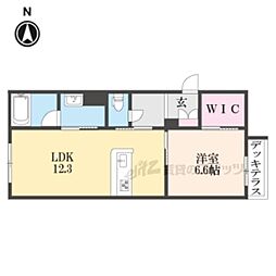 ザ・プレミアムステージア 1階1LDKの間取り
