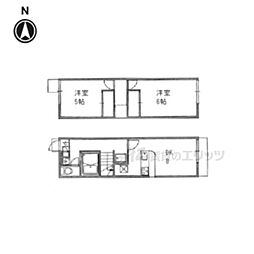 レオパレスめぐみ 1階2DKの間取り