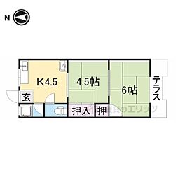 カノープス平松 2DKの間取図画像