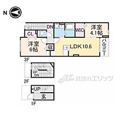 ミーハイツ 2LDKの間取図画像