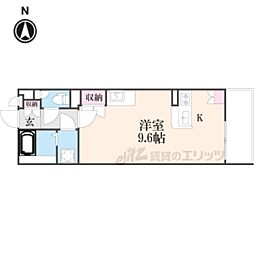 レオネクストコミンチャーレ九条 1Kの間取図画像