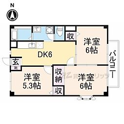 シリウスA 3DKの間取図画像