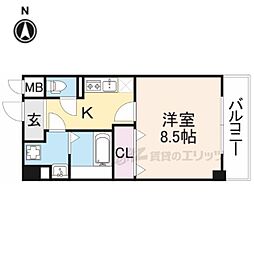 大東ビル 1Kの間取図画像