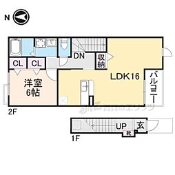 アパートメント7Rich 1LDKの間取図画像