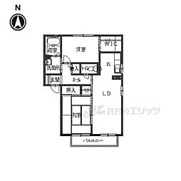 アーバヒルG 2LDKの間取図画像