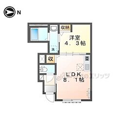 仮)桜井市大福新築アパート 1LDKの間取図画像