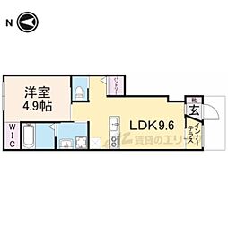 ラヴィリッシュ 1LDKの間取図画像