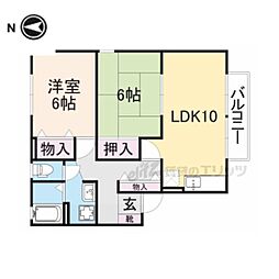 アネシスC 2LDKの間取図画像