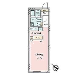 アーバイル西新宿 1Kの間取図画像