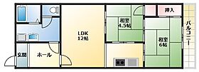 クレセントハイツ西川  ｜ 大阪府柏原市玉手町（賃貸マンション2LDK・1階・53.00㎡） その2