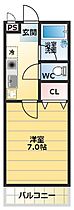 CASA DE　TSUZUYAMADAI  ｜ 大阪府富田林市津々山台2丁目（賃貸マンション1K・3階・21.60㎡） その2