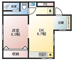 オレンジマンション  ｜ 大阪府羽曳野市白鳥1丁目（賃貸マンション1DK・3階・33.30㎡） その2