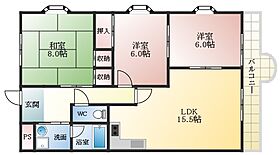 新栄プロパティー藤ヶ丘  ｜ 大阪府藤井寺市藤ケ丘3丁目（賃貸マンション3LDK・2階・77.80㎡） その2