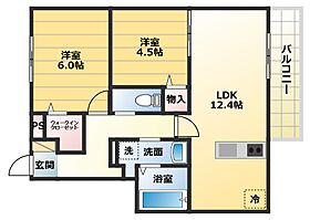 レスぺランス向陽台  ｜ 大阪府富田林市向陽台5丁目（賃貸アパート2LDK・1階・55.20㎡） その2