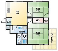 サンハイツ  ｜ 大阪府羽曳野市野々上3丁目（賃貸アパート2LDK・1階・55.00㎡） その2