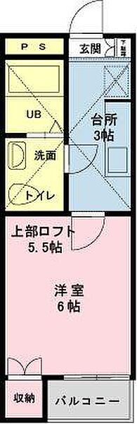 千葉県浦安市富士見2丁目(賃貸アパート1K・2階・21.11㎡)の写真 その2