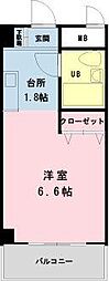 東京メトロ東西線 浦安駅 徒歩12分の賃貸マンション 2階ワンルームの間取り