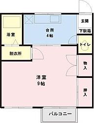東京メトロ東西線 浦安駅 徒歩6分の賃貸アパート 2階1Kの間取り