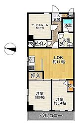 ワコーレ西新井 2SLDKの間取図画像