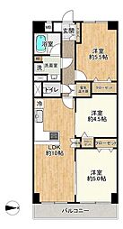 綾瀬グランドハイツ 3LDKの間取図画像