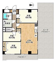 ライオンズマンション西新井 3LDKの間取図画像