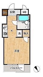 トップ金町 ワンルームの間取図画像