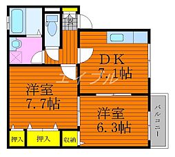 間取図画像 2DK