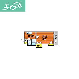 ロジェ芳泉 1Kの間取図画像