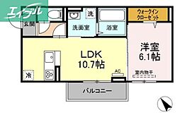 フェルナ 1LDKの間取図画像