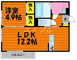 フォルティス倉敷B棟  ｜ 岡山県倉敷市宮前（賃貸アパート1LDK・1階・40.30㎡） その2