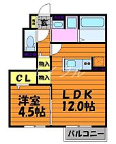 セレーノ岡本C  ｜ 岡山県倉敷市西阿知町西原（賃貸アパート1LDK・1階・42.18㎡） その2