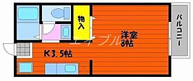 アンダンテ妹尾Ａ棟  ｜ 岡山県岡山市南区妹尾3419-3（賃貸アパート1K・2階・27.08㎡） その2