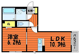 ル・シェル中庄II  ｜ 岡山県倉敷市徳芳（賃貸アパート1LDK・1階・40.00㎡） その2