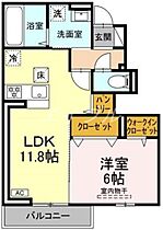 エフフォーリア  ｜ 岡山県倉敷市二日市（賃貸アパート1LDK・1階・45.33㎡） その2