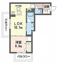 タン　カルム  ｜ 岡山県倉敷市浜町1丁目（賃貸マンション1LDK・1階・45.63㎡） その2