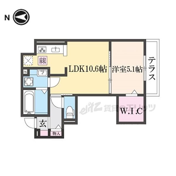 奈良県奈良市芝辻町2丁目(賃貸アパート1LDK・1階・40.59㎡)の写真 その2