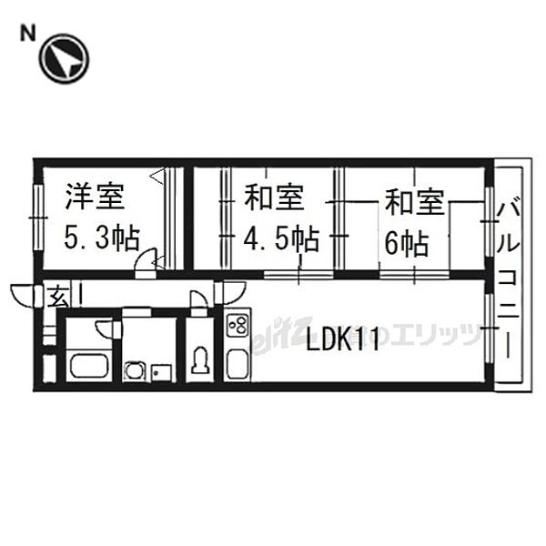 枚方壱番館 304｜大阪府枚方市新町１丁目(賃貸マンション3LDK・3階・61.05㎡)の写真 その2