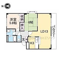 奈良県奈良市朱雀1丁目（賃貸アパート2LDK・2階・57.75㎡） その2