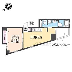 ピコットVII 5階1LDKの間取り