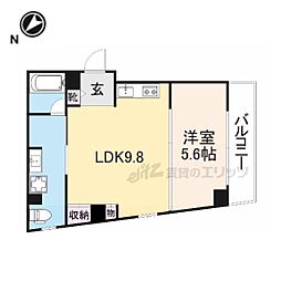 ピコットVII 2階1LDKの間取り