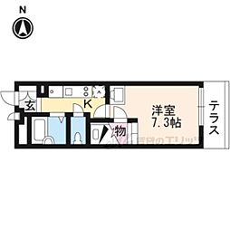 レオパレスサンマルク 1Kの間取図画像