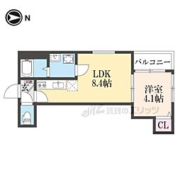 グラン　コスモ 2階1LDKの間取り