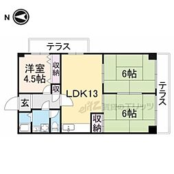 コーポヒルトップ 3LDKの間取図画像