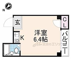 ハマンション枚方元町 ワンルームの間取図画像