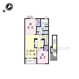 ビエント 2LDKの間取図画像